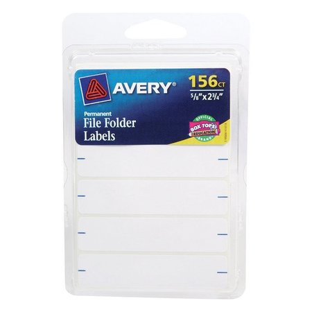 AVERY White Tabbed File Folder 156 pk, 156PK 06141